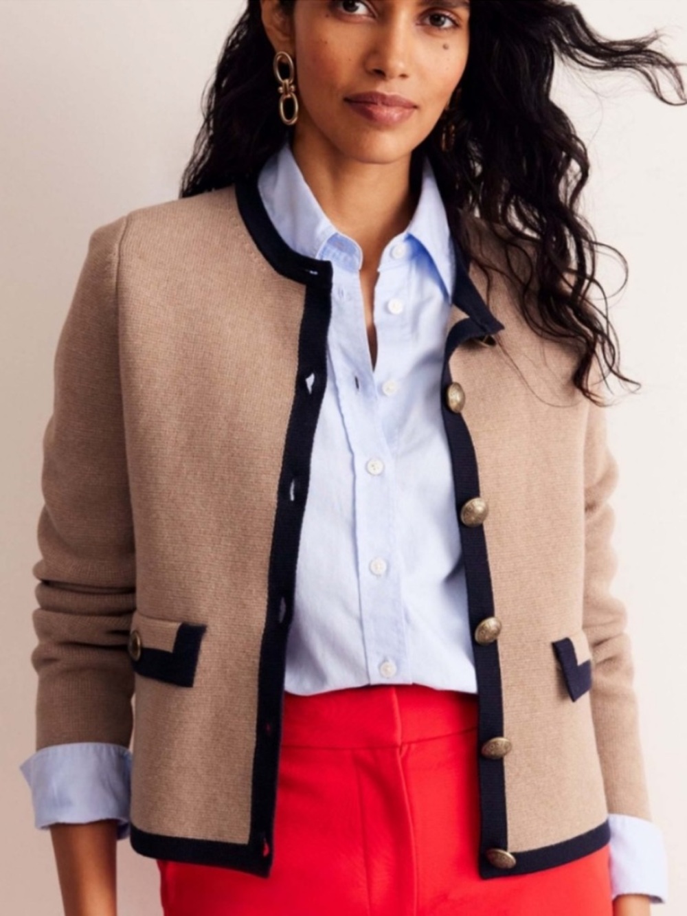 Boden Holly Knitted Jacket 100% Cotton Size 8 - Picture 2 of 10